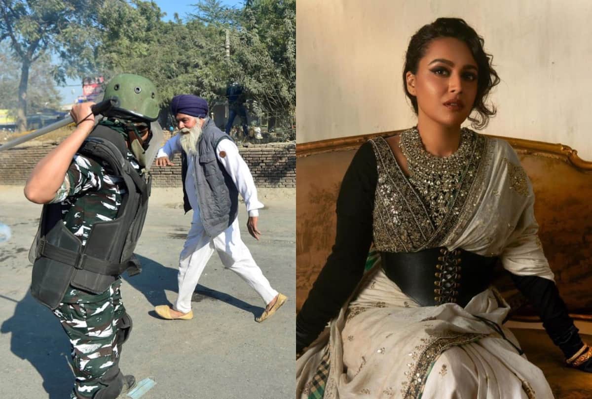 Farmers protest Swara Bhaskar reaction on army lathi charge on farmers