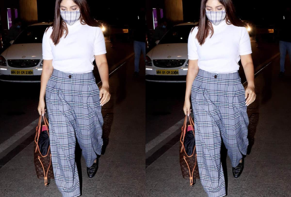 nora fatehi wear shorts with jacket while hina wearing denim jumpsuit at airport in latest pic