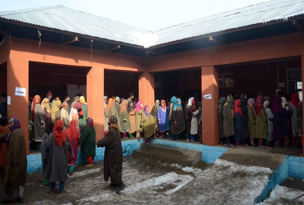 jammu and kashmir Voting for first phase of District Development Council DDC elections Article 370 and 35A