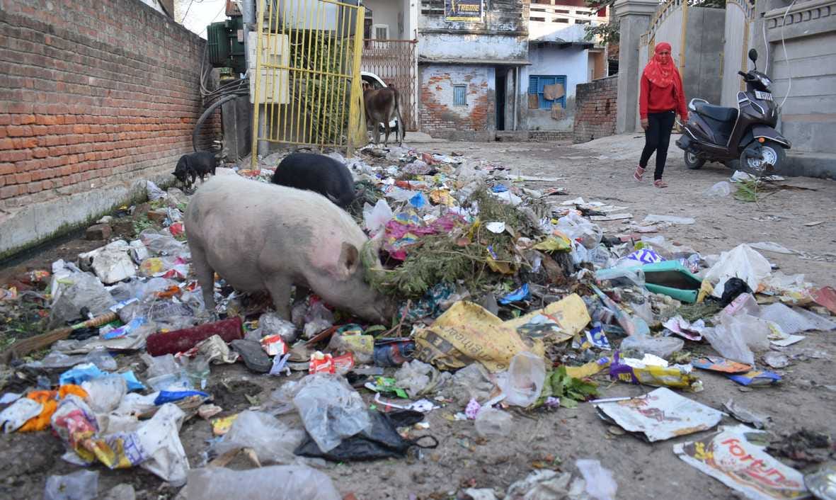 Amar Ujala Live cleaning on main routes, garbage dumped in colonies in Jaunpur