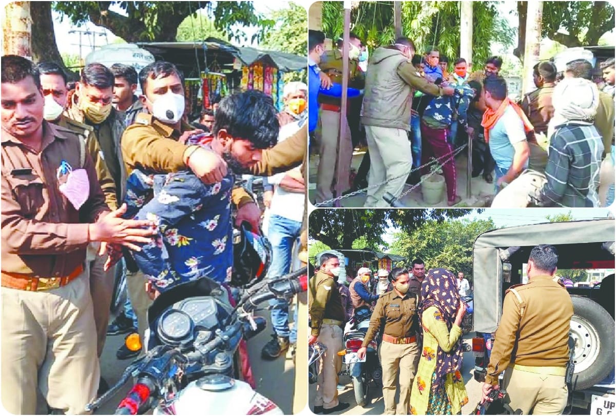 mob beat the young man in front of the police alleges love jihad in firozabad