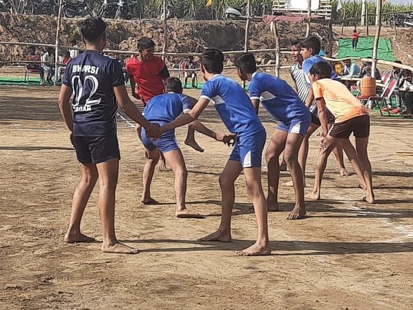 Bharsi's team won the first match of Kabaddi