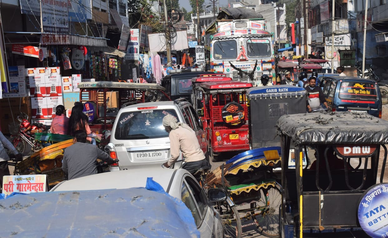 truck entered in no entry area