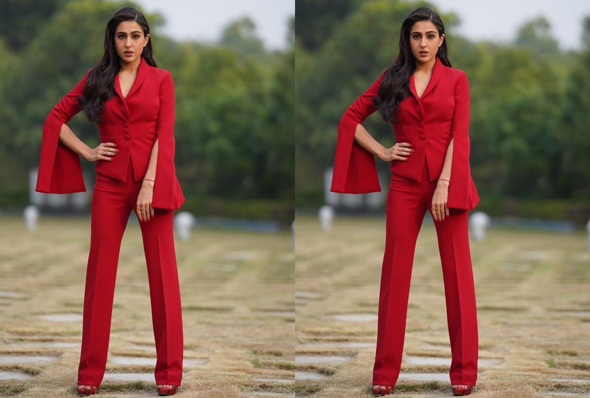 sara ali khan trolled for her dramatic sleeve blouse and saree called natraj pencil