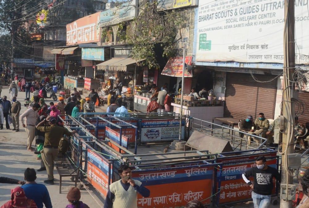 Haridwar Kumbh mela 2021: Not Crowd in Kumbh Area Market due to Coronavirus