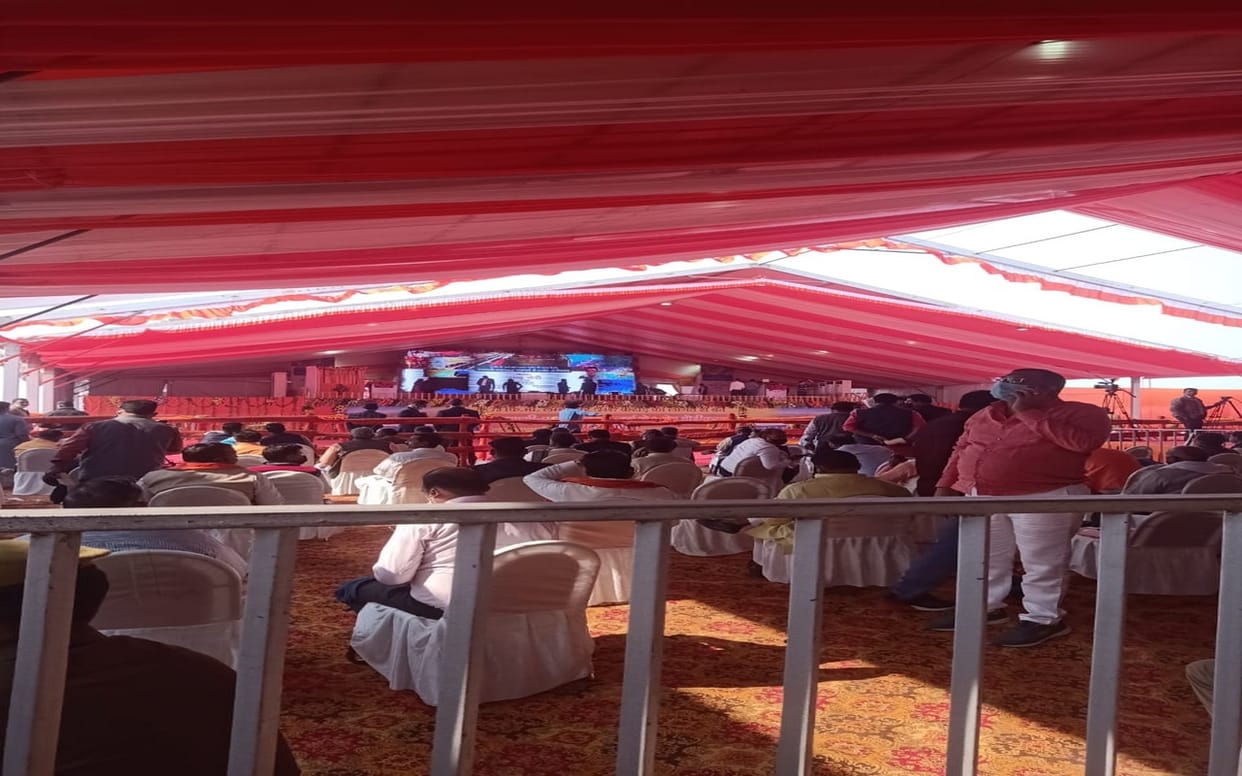 Security of PM Modi's gathering place in Khajuri is unmistakable