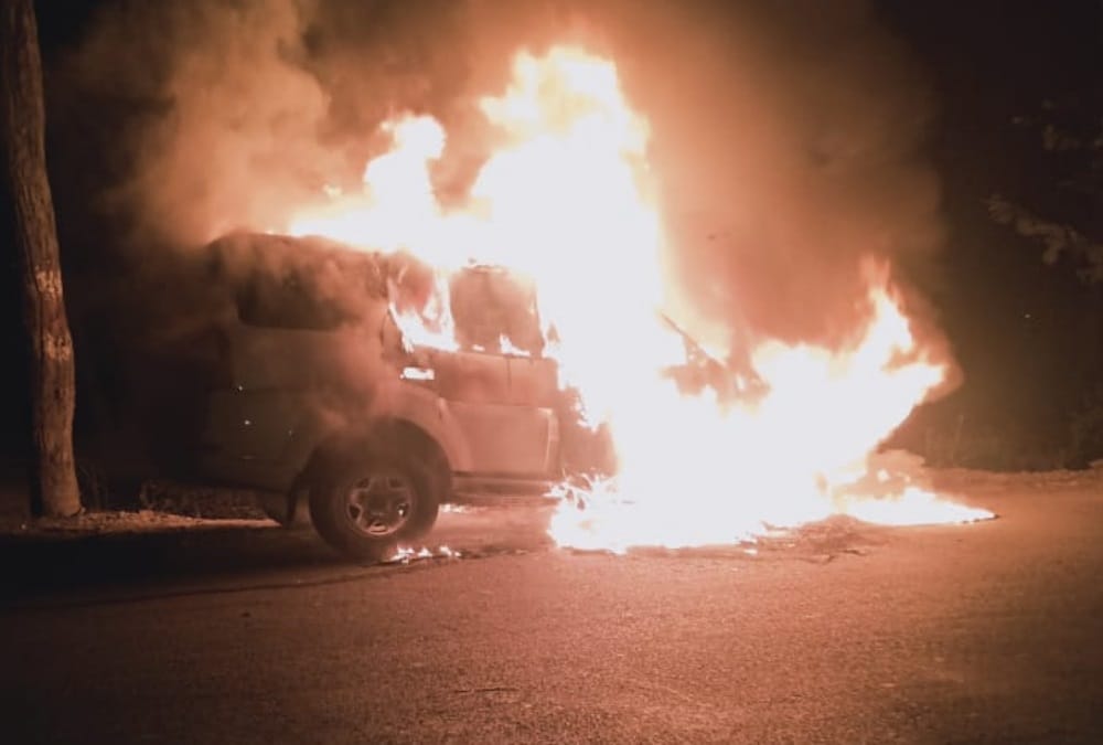 Fire in BJP leader's Scorpio in the dark night, could not identify the miscreants
