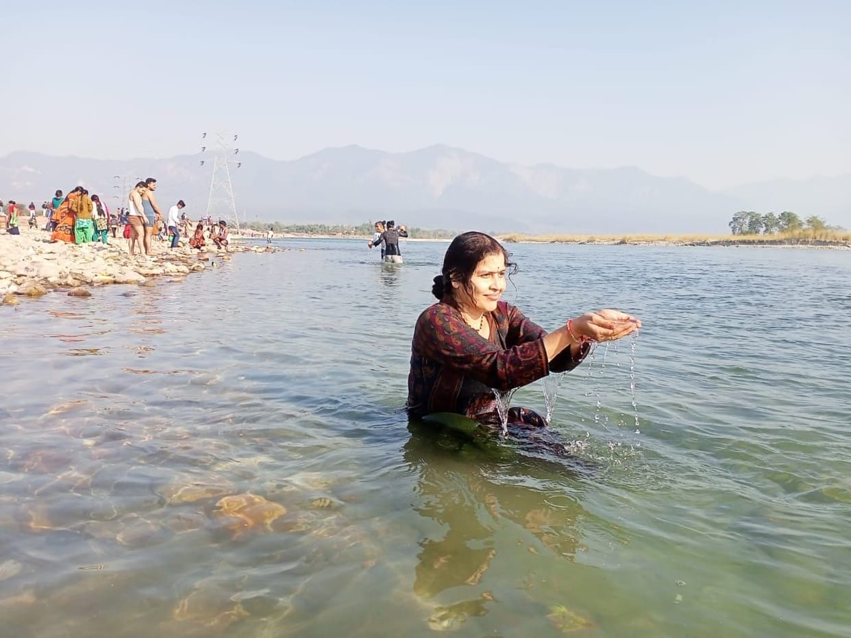 Festive bath in Frontier Nagarughat on Kartik Purnima