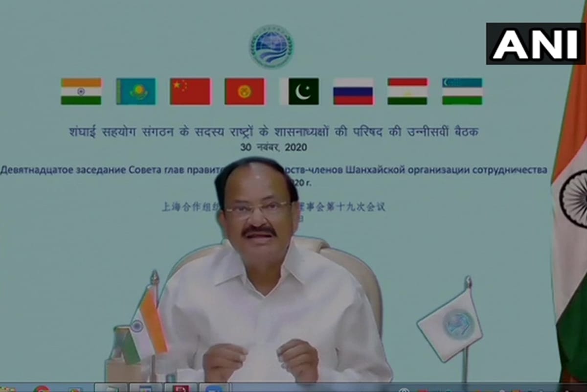 vice president naidu at sco summit says most important challenge faced by us is terrorism coronavirus economy