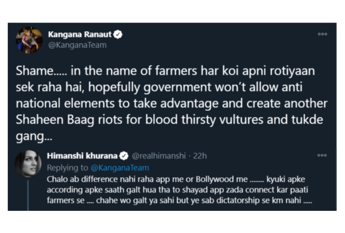 Himanshi Khurana slams Kangana Ranaut comments on farmer protests
