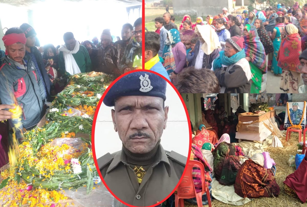 CRPF Shaheed Jawan Ramshabad Funeral People gathered to give last farewell to soldier