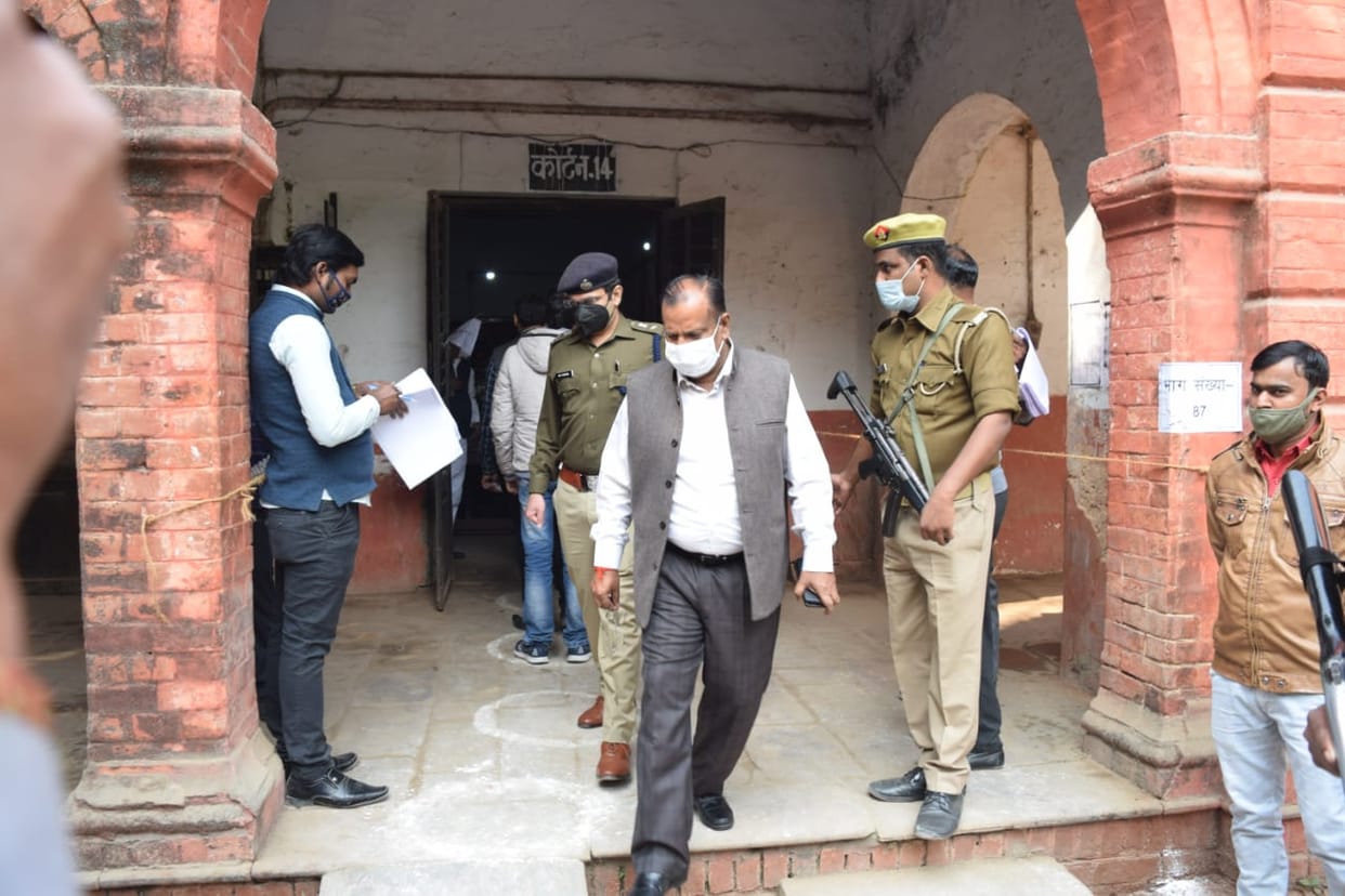 MLC elections Voting took place at 94 centers in the district amid tight security