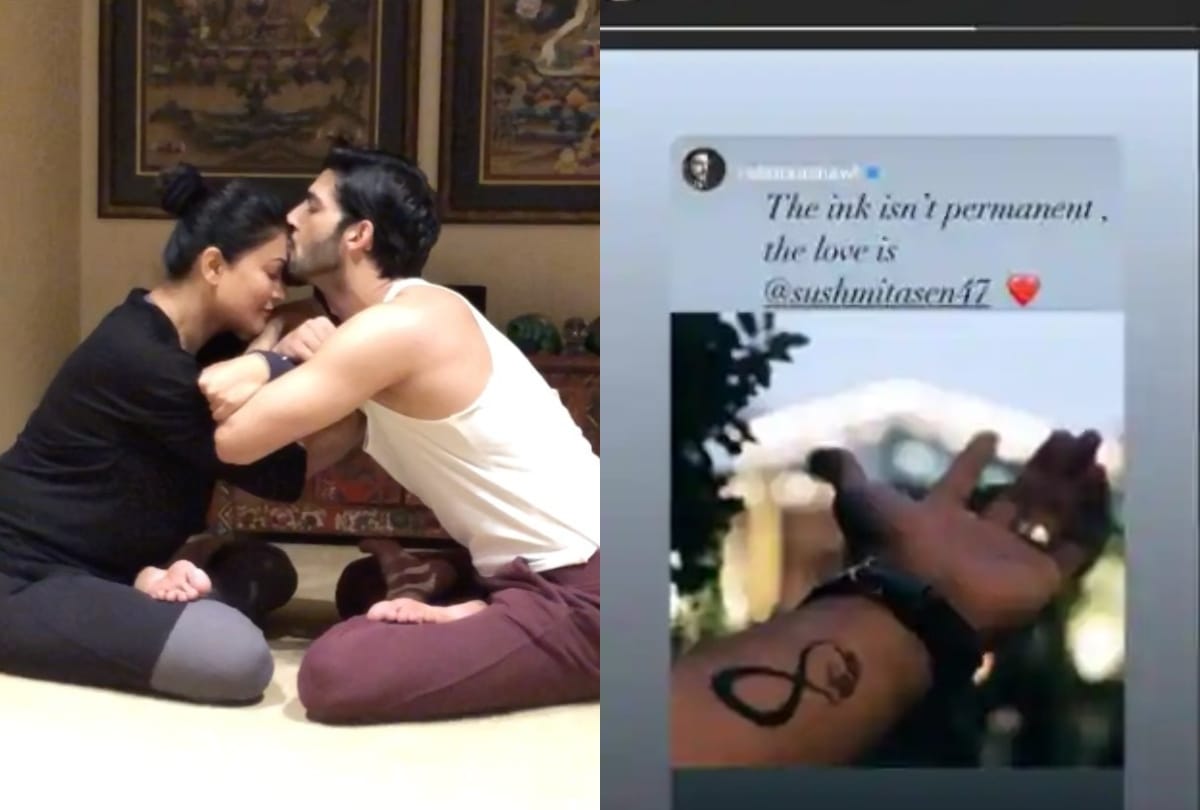 sushmita sen boyfriend rohman shawl reveals his new tattoo of her name says the ink is not permanent love is