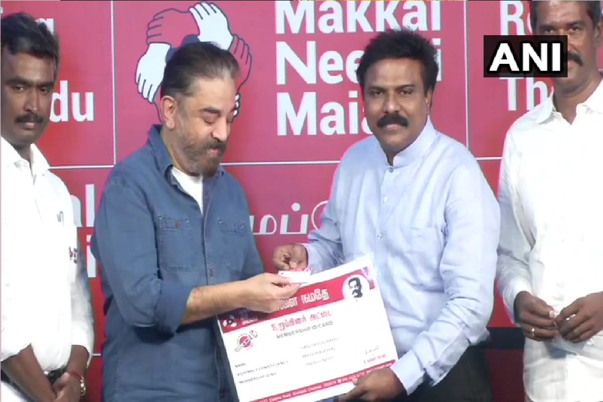 Former IAS officer Santosh Babu joins Makkal Needhi Maiam in presence of party president Kamal Haasan
