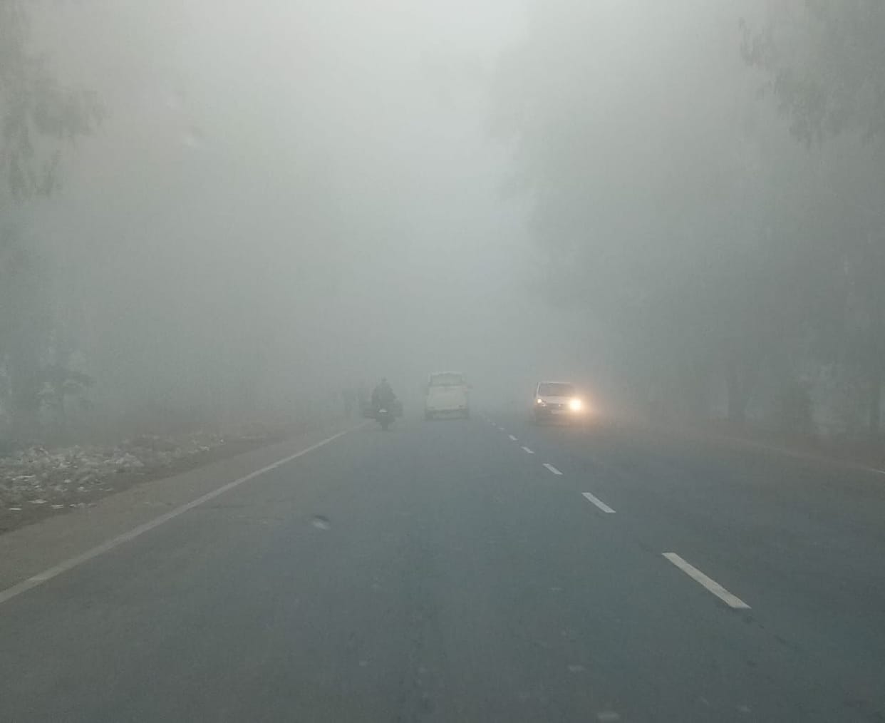 the fog did not see the way