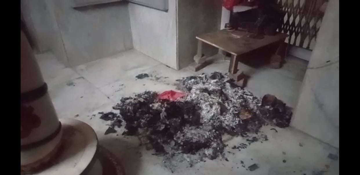 Burn religious books kept in Rani Tabal's temple, steal utensils
