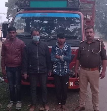 Banned meat-filled canter caught, smugglers from Rae Bareli and Meerut arrested