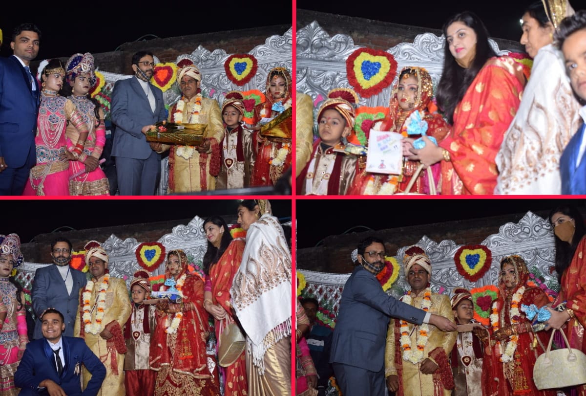 DM Amit Kishore arrived wedding of BSF martyr jawan daughter Shivani blessed in deoria