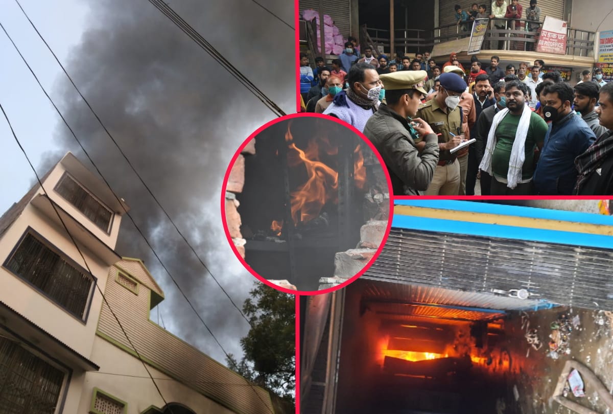 Gorakhpur Fire News: fire in bangle and jewellery shop in Make up market of Gorakhpur burnt goods