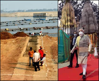 Ganges stream changed in Varanasi due to construction of kashi vishwanath corridor