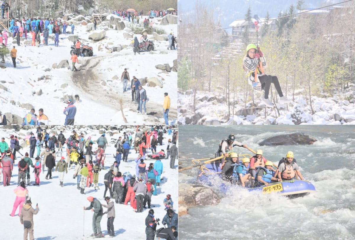 weather update: Tourists flux increased in Atal Tunnel rohtang and manali Solang Nala in himachal