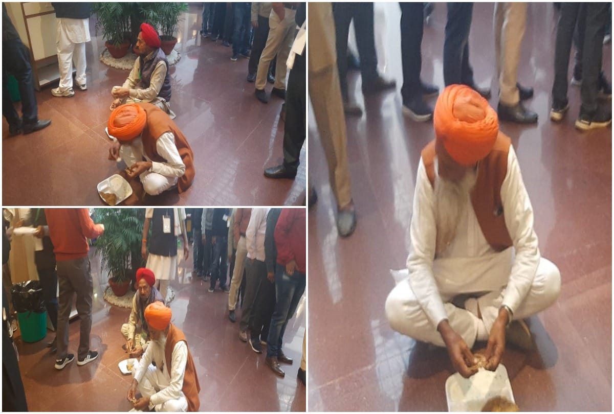 farmer refuse to have lunch provided by government at vigyan bhawan