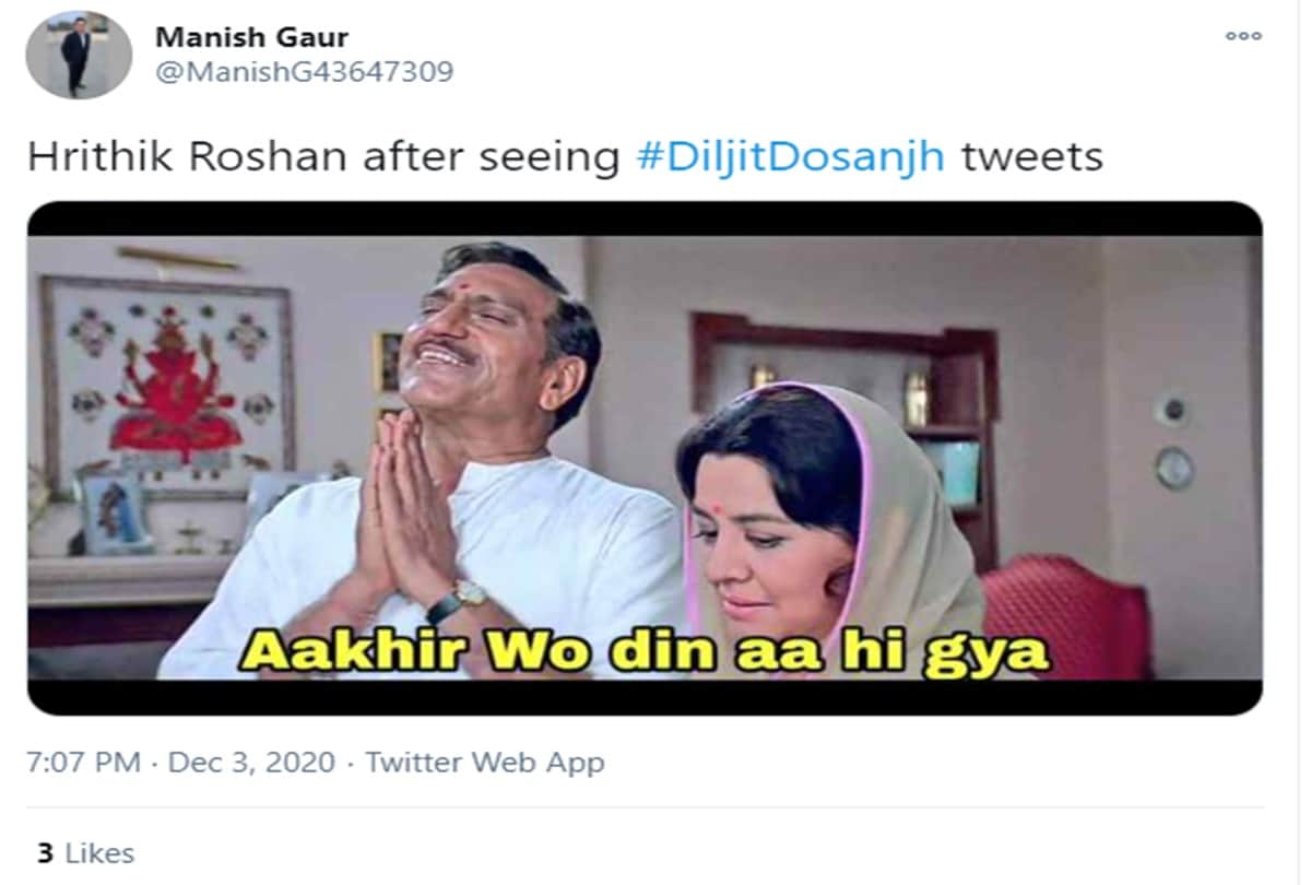 Kangana Ranaut and Diljit Dosanjh Twitter War Netizens Share Funny Memes Of Hrithik Roshan
