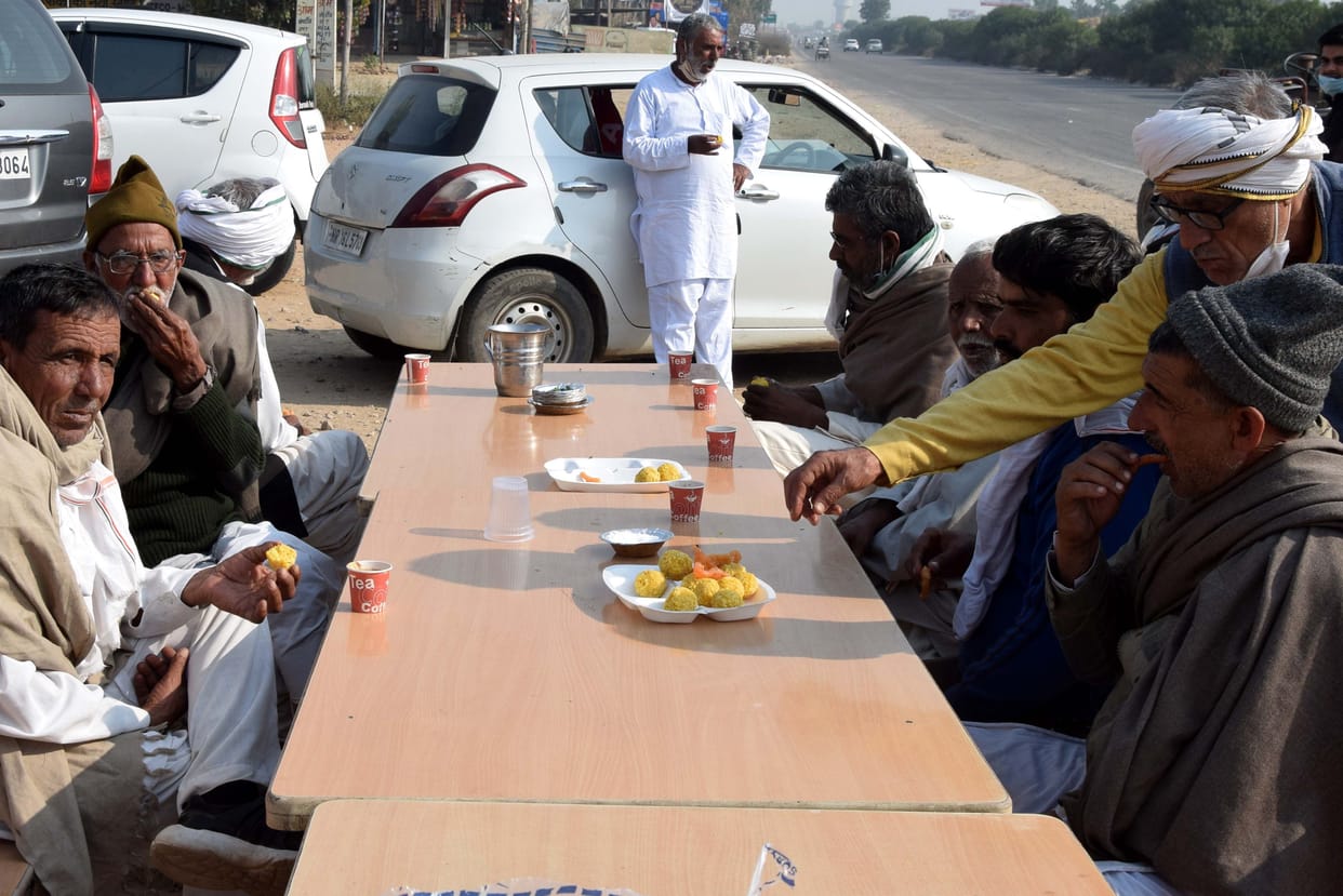Laddu-Jalebi snacking the agitators in the camp