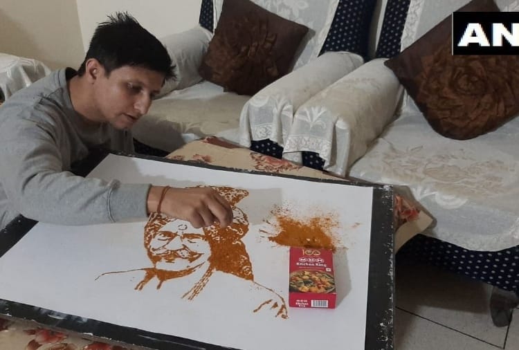MDH Owner Dharampal Gulati Death News: Varun Tandon paid tribute to owner of MDH Mahashay Dharampal Gulati by making his portrait using spices