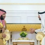 Saudi Crown Prince Mohammed bin Salman meeting with Abu Dhabi crown prince