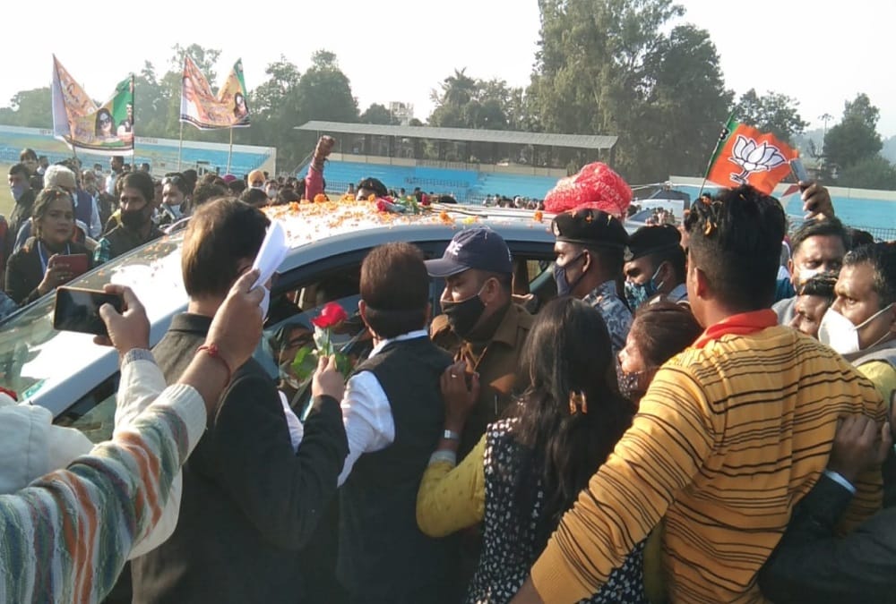 Uttarakhand Latest News:  Bjp National President JP Nadda welcome with Jai Shri Ram in Haridwar Photos