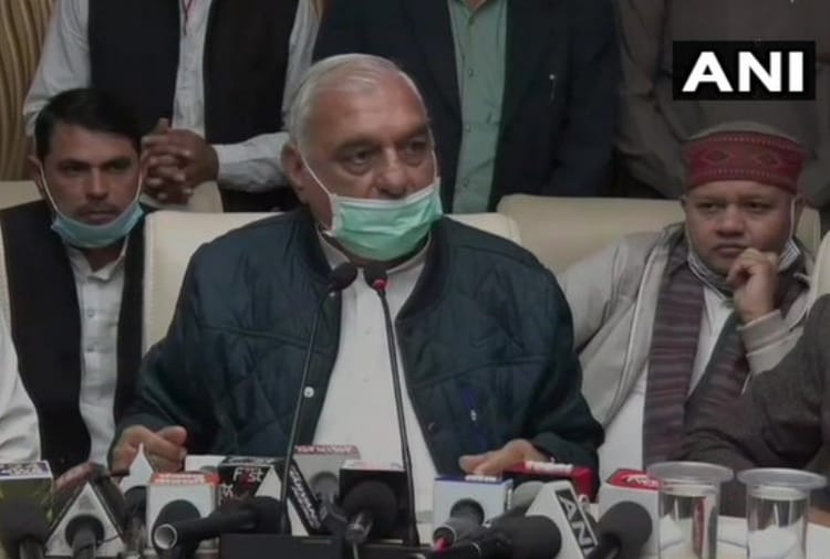 Bhupinder Singh Hooda addressed the press conference in issues of Farmers
