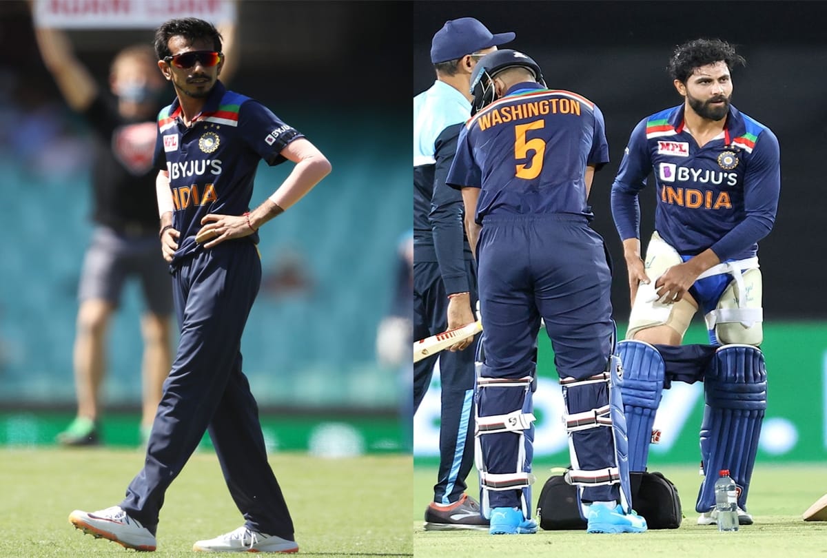 Yuzvendra Chahal comes on for Ravindra Jadeja  as concussion substitute in 1st T20I