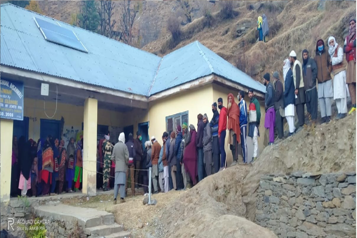 ddc election Jammu Kashmir Percentage of turnout in mountains higher than plains