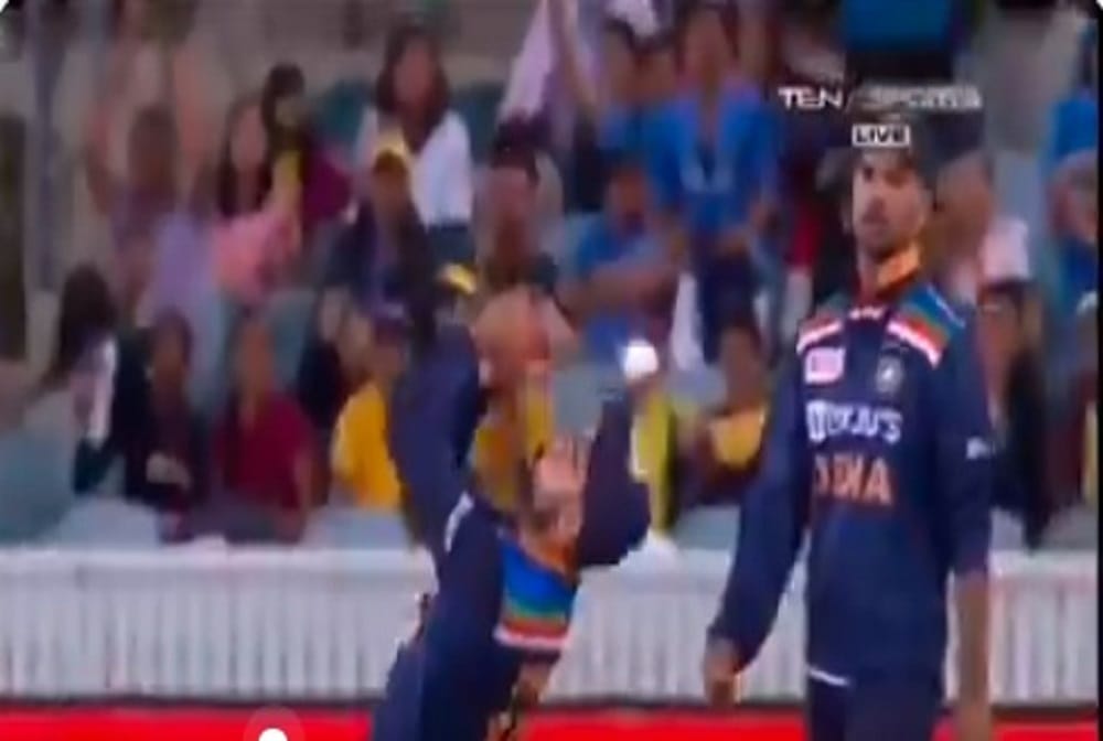 VIDEO: Virat Kohli drops an absolute sitter to hand DArcy Short lifeline in 1st T20I against Australia