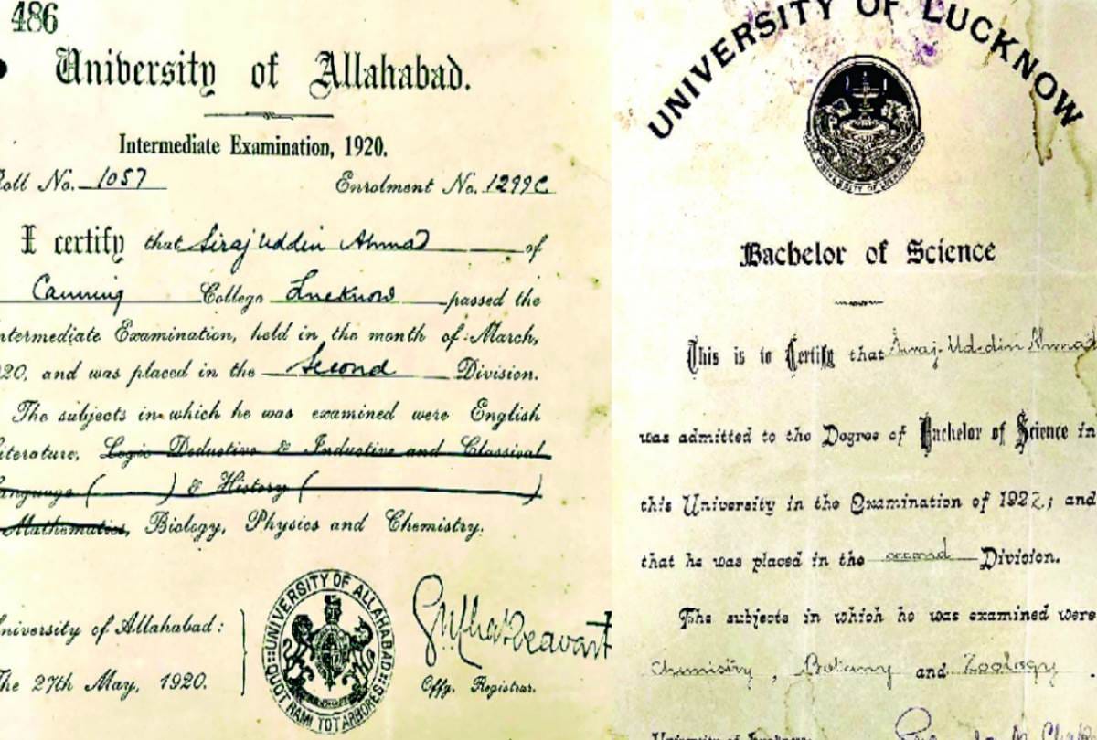 lucknow university recieved 100 year old degree as gift