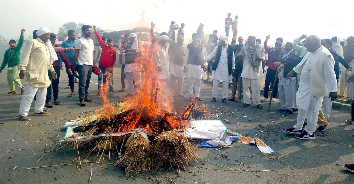 Farmers protest