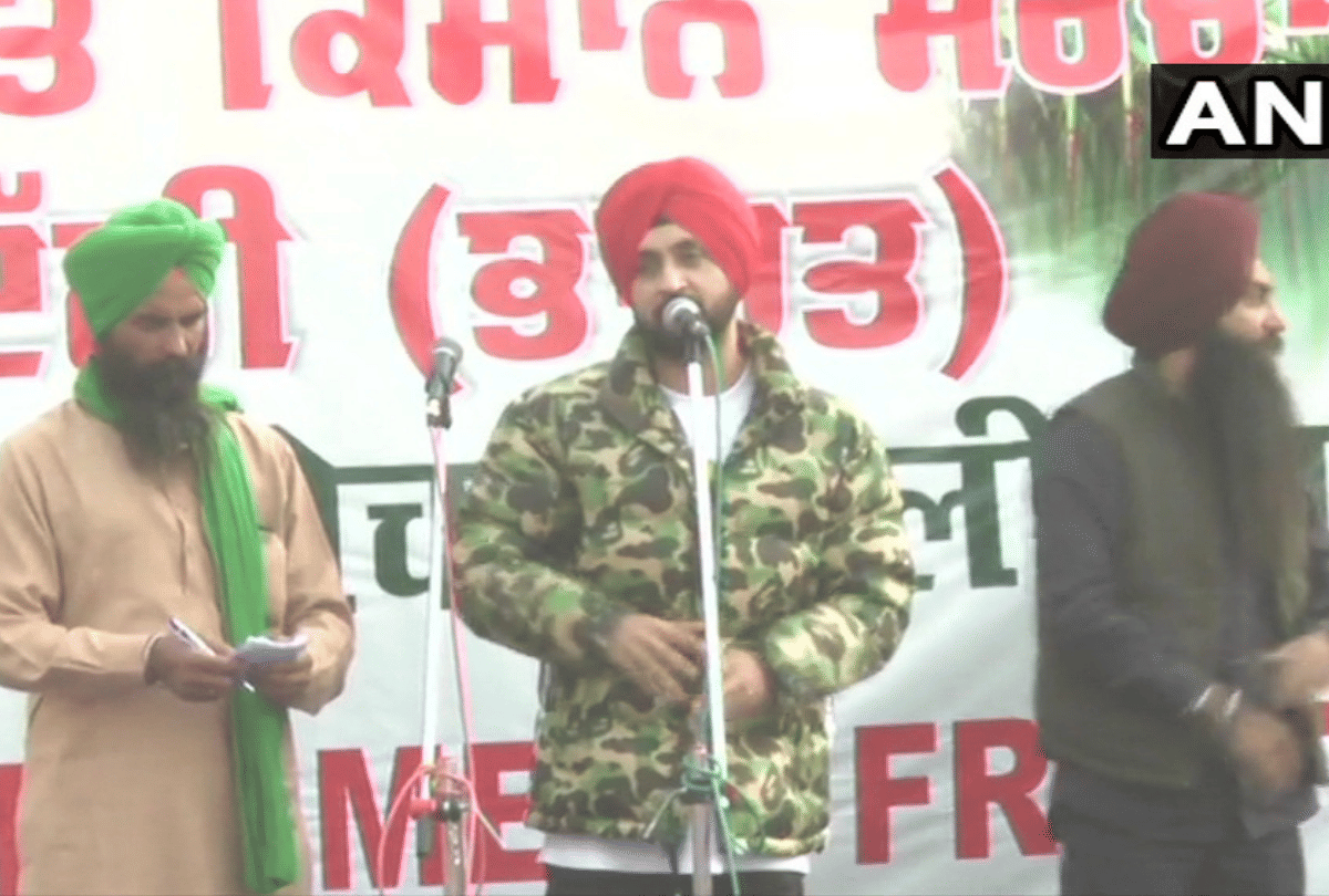 Diljit dosanjh address farmers protest at singhu border speech goes viral