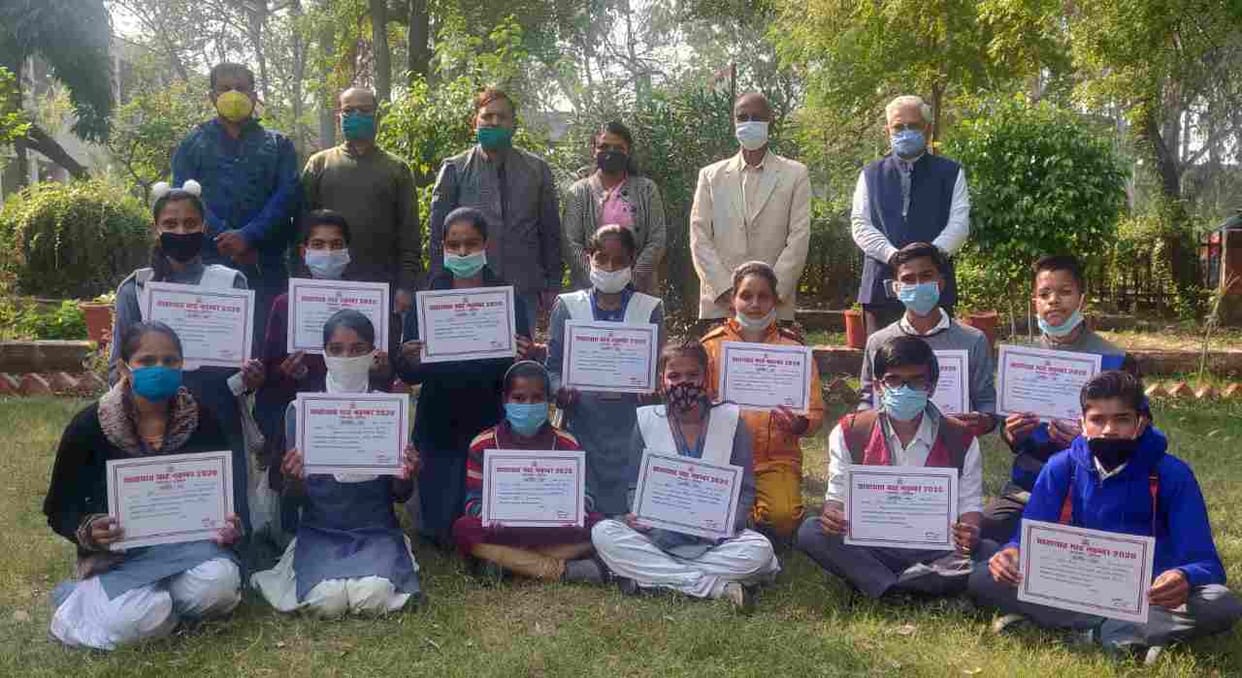 Winners of road safety competitions were awarded