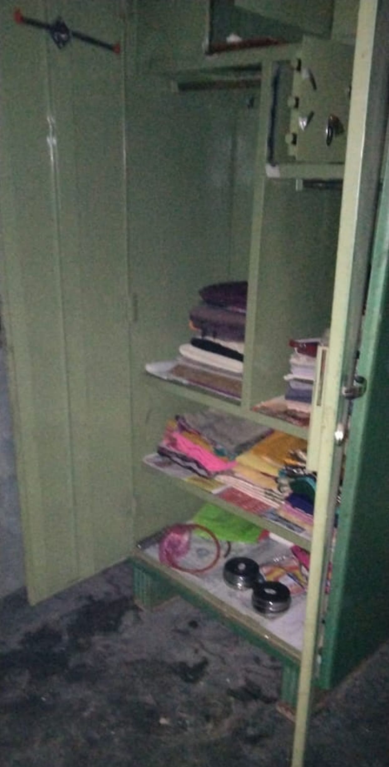 Thieves broke locks in seven places near the checkpoint