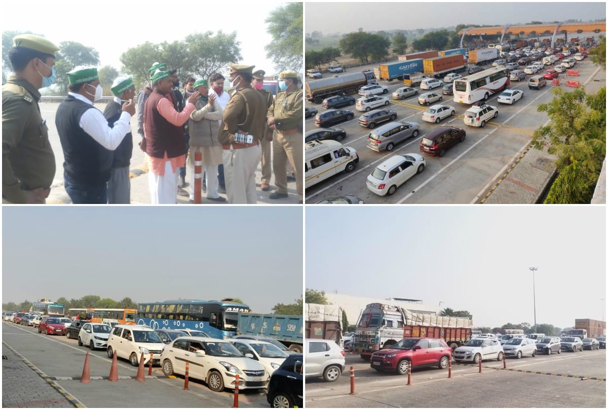 Farmers protest News: traffic jam on yamuna expressway and delhi highway in mathura