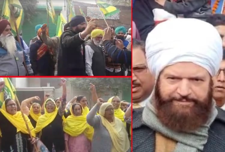 BJP MP Hansraj Hans faces protest from farmers in Moga of Punjab