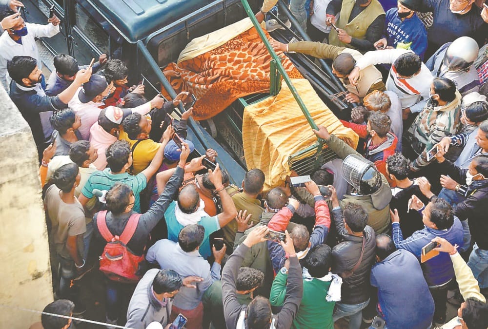 Haridwar News: Public Crowd To See Leopard Hide in Ashram Store Room Photos