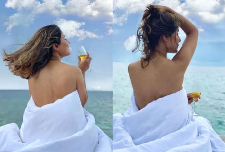 Hina khan bold photos during Maldives vacation goes viral