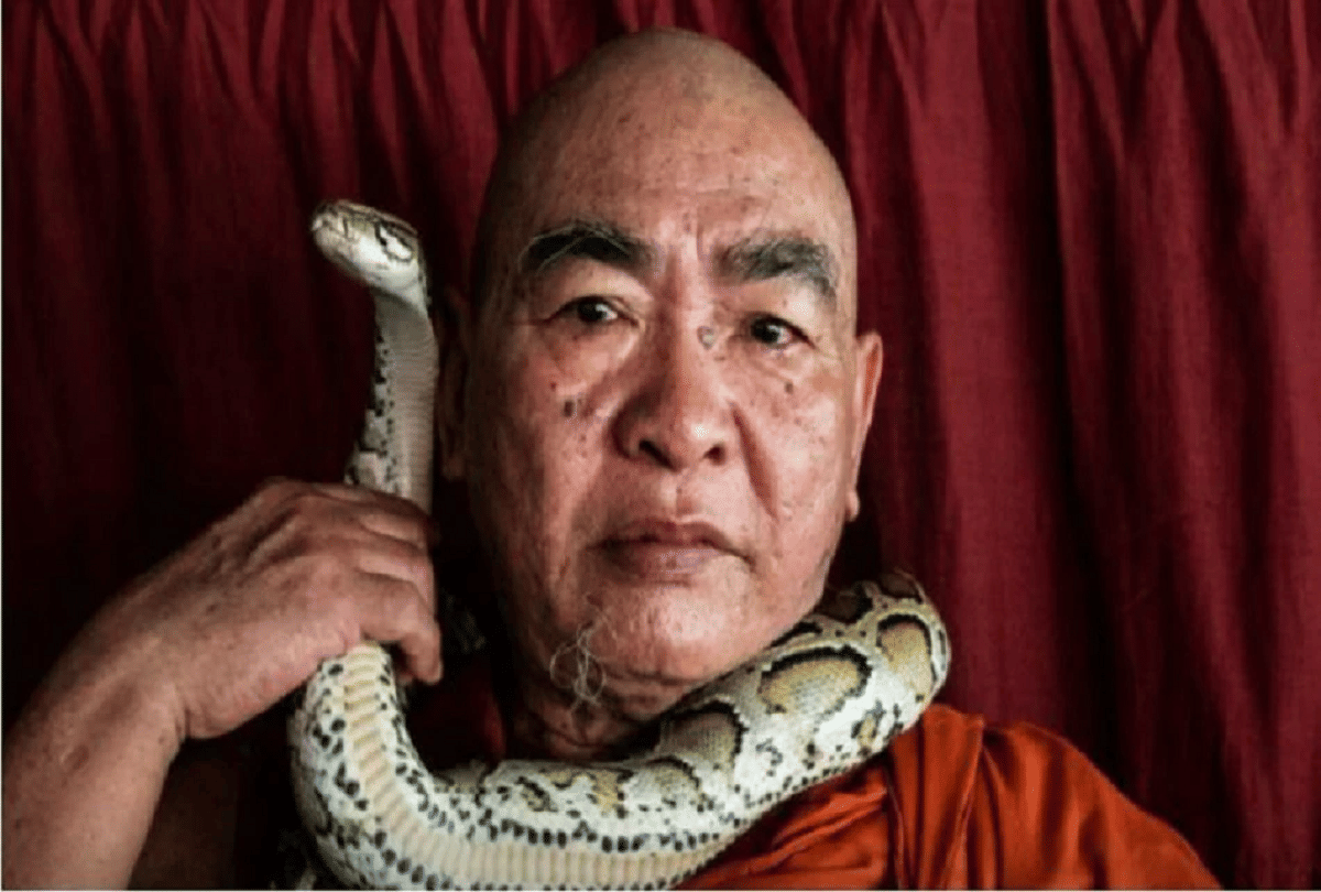 Buddhist monk Viletha Sikata creates refuge for snakes at monastery