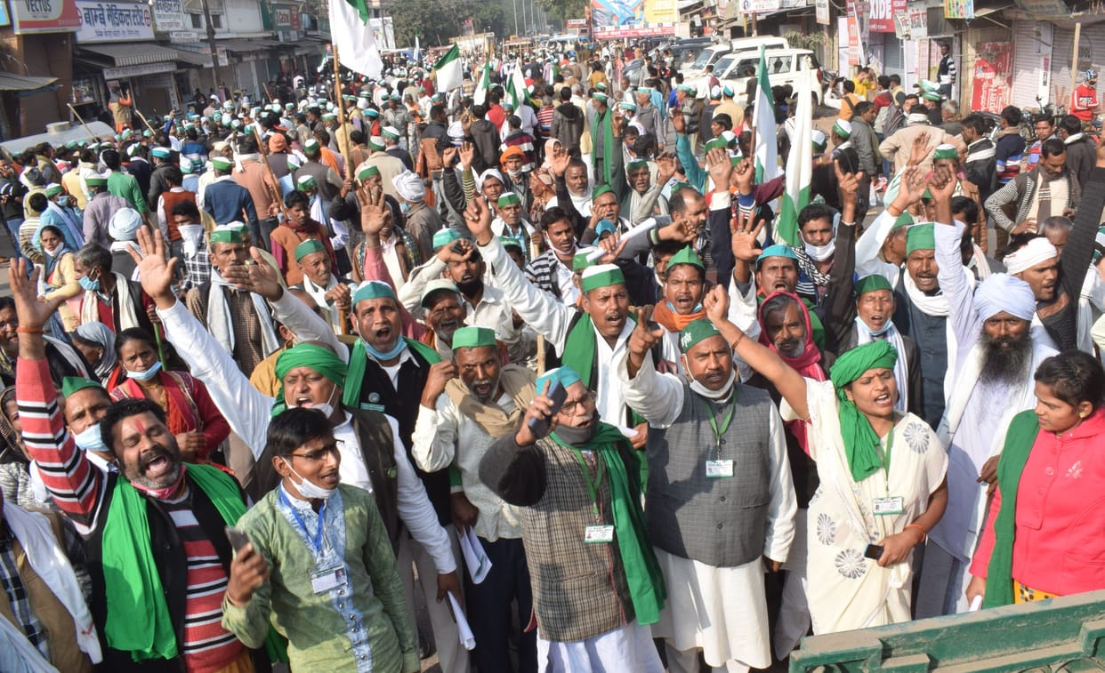 farmer prorest against agriculture act