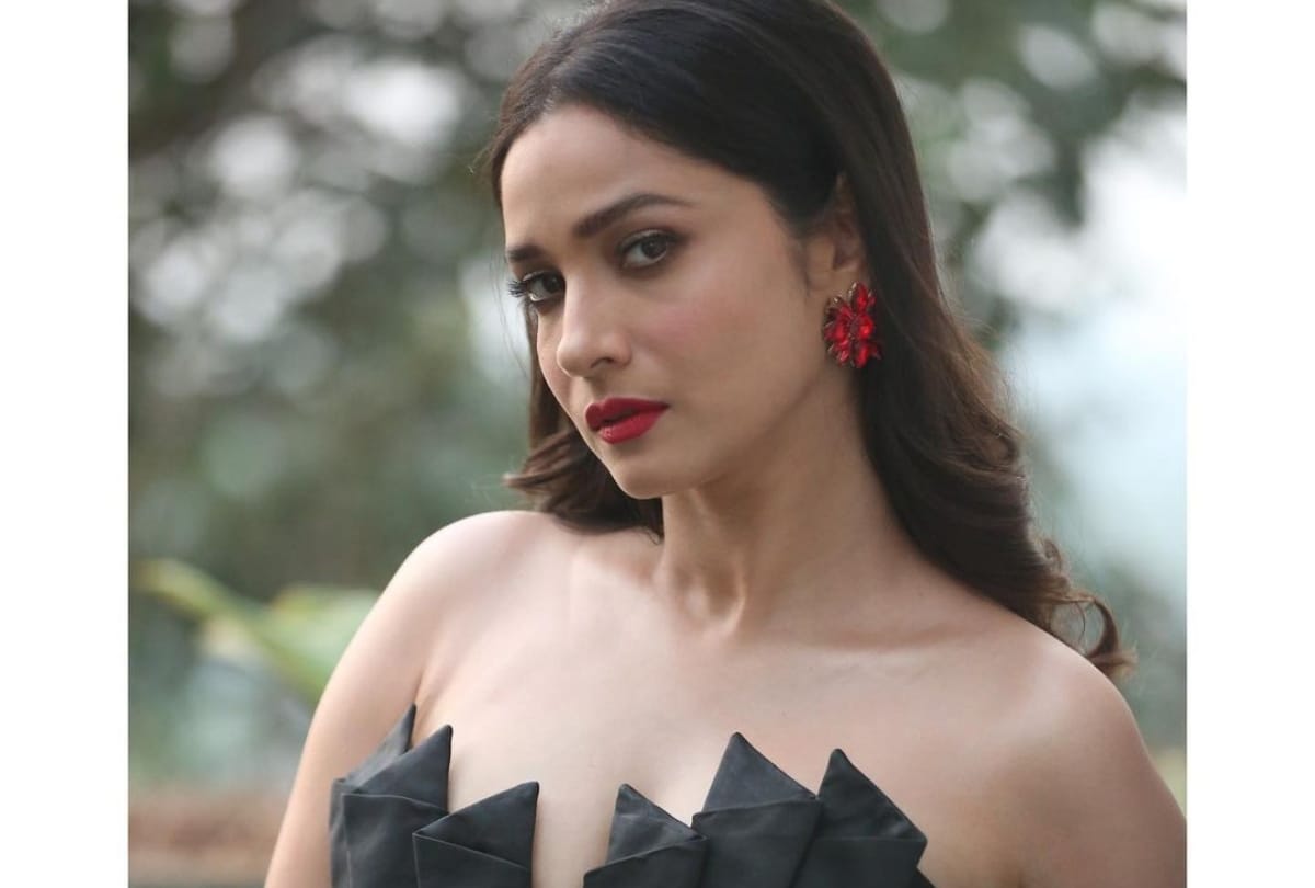 ankita lokhande slays in multicolor mini dress with bold makeup