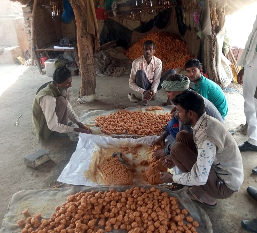 Farmers involved in organic farming, market found in village