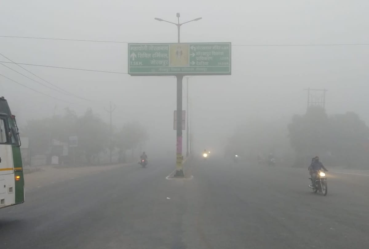 heavy fog start after cold wave in Gorakhpur