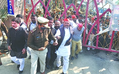 Sapai took to the road to protest against the agricultural law, police detained